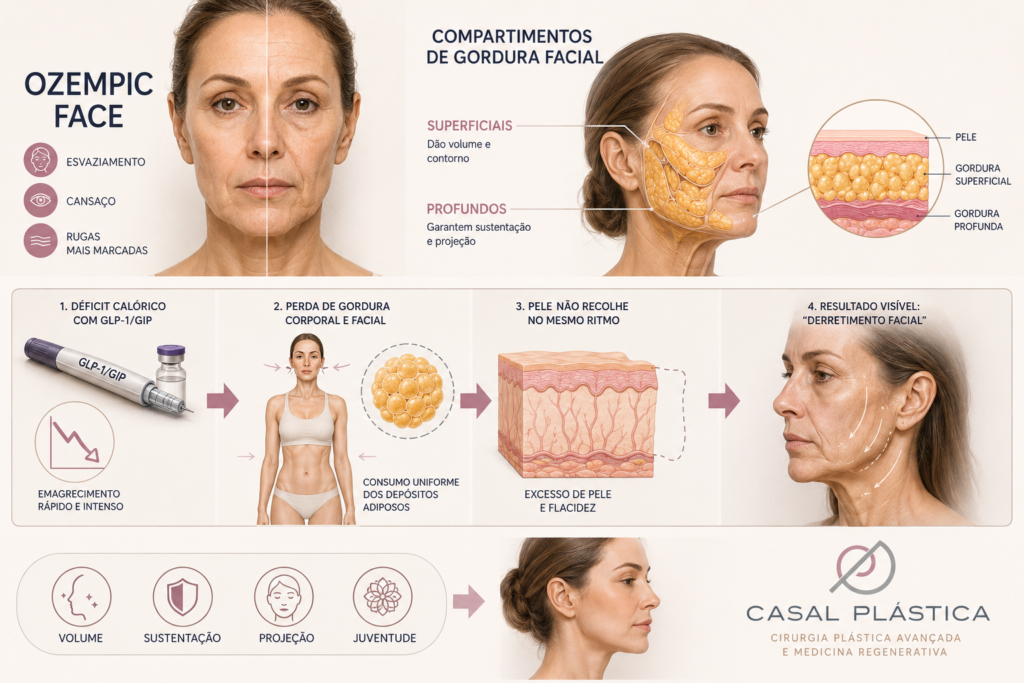 envelhecimento facial ozempic e mounjaro