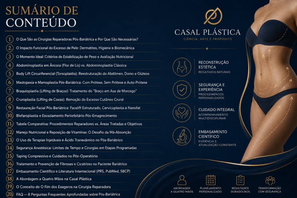20 Cirurgias Reparadoras Pós-Bariátrica: Guia Médico Completo
